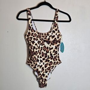 Mynah Leopard One Piece Bathing Suit Xs